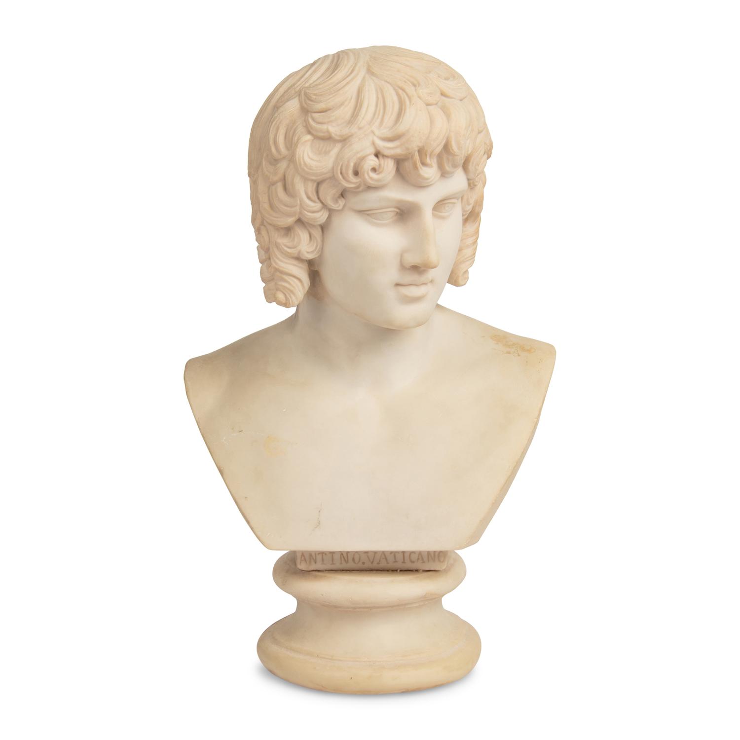 A Composition Marble Bust of Antinous