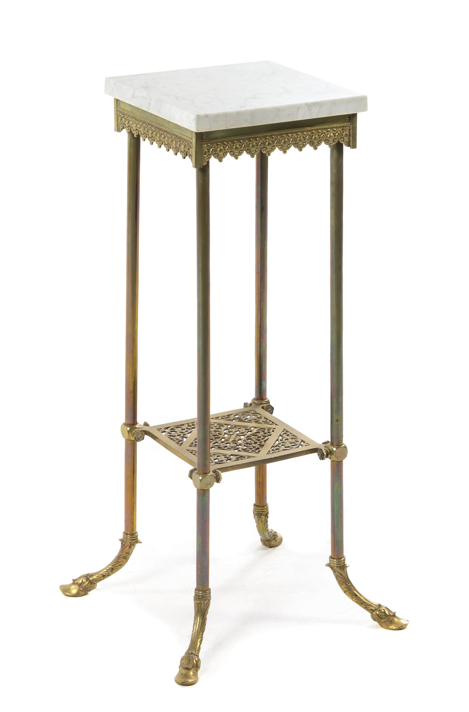 An Aesthetic Brass Pedestal Table Height 31 3/8 inches. — 19TH/20TH CENTURY