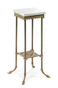 An Aesthetic Brass Pedestal Table Height 31 3/8 inches. — 19TH/20TH CENTURY