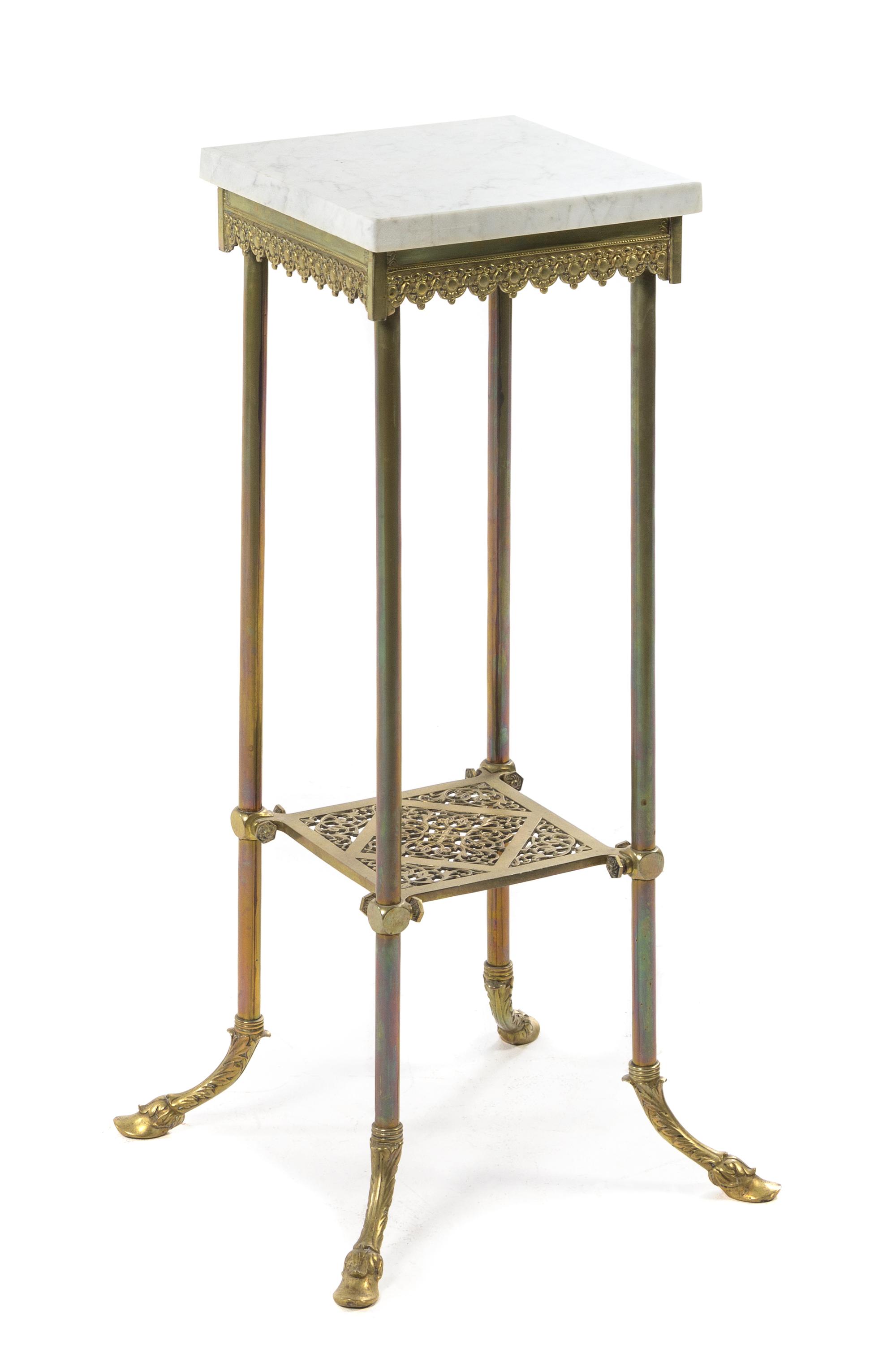 An Aesthetic Brass Pedestal Table Height 31 3/8 inches. — 19TH/20TH CENTURY