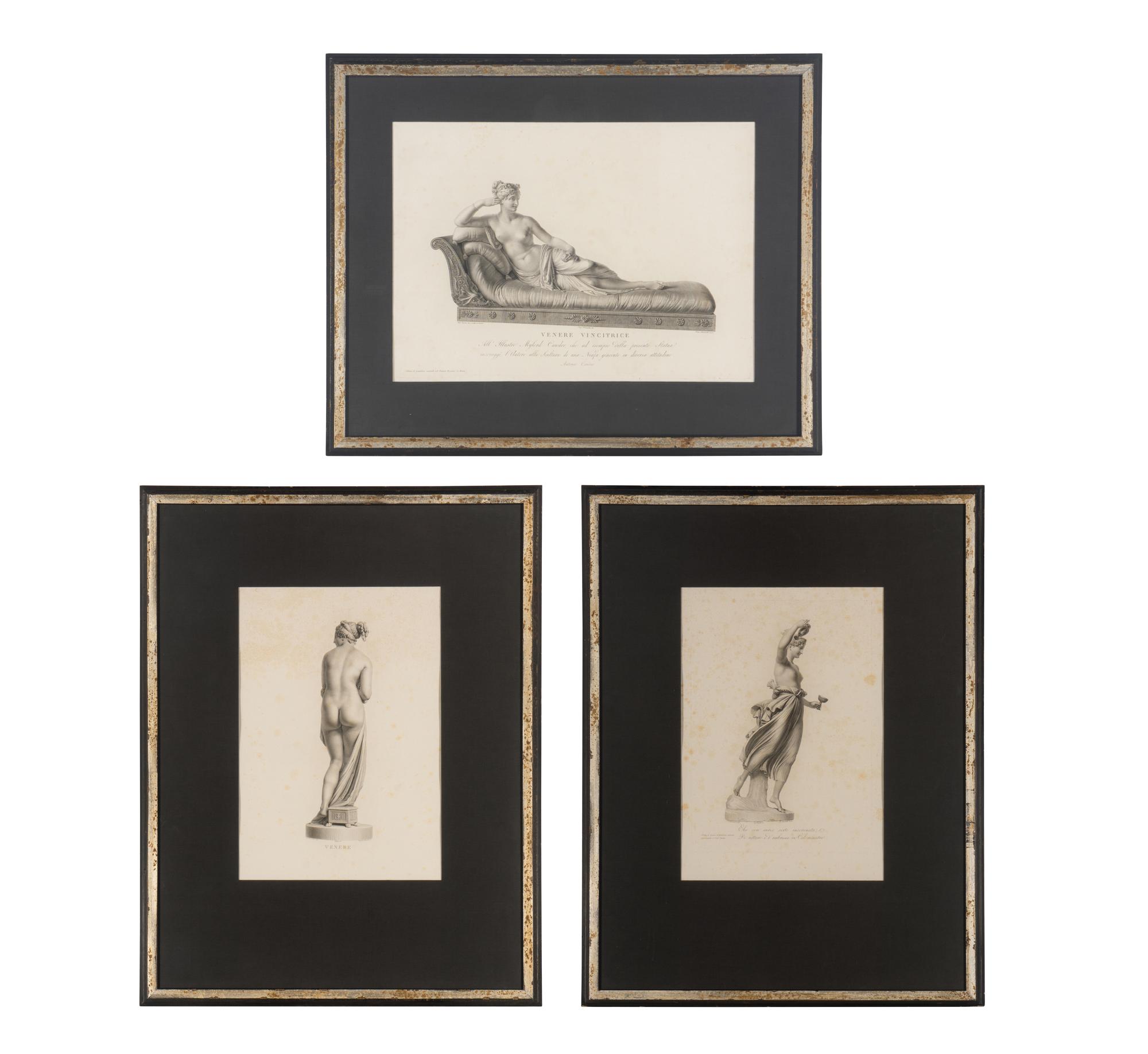 A Set of Three Italian Engravings