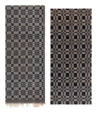Two Cotton and Linen Jacquard Coverlets