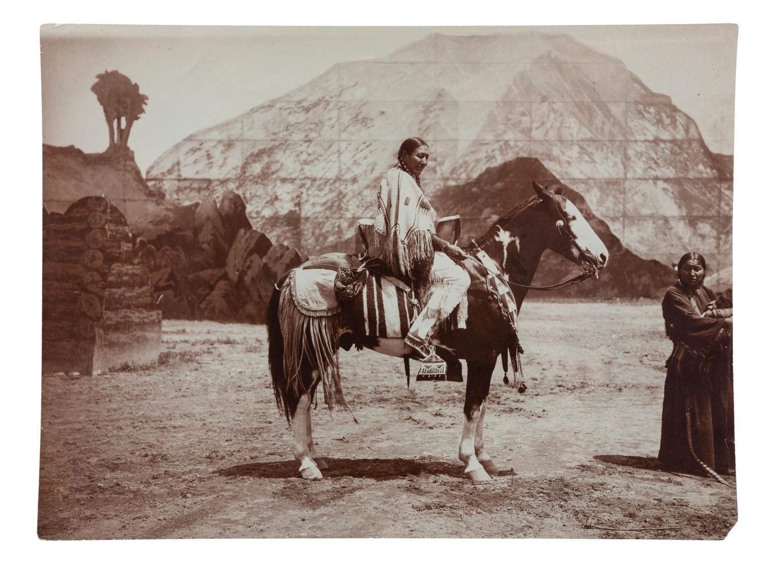 [NATIVE AMERICANS] -- [SOUTHWEST & ALASKA]. A group of 6 photographs, incl. female Native American subjects and view of Sitka, Alaska, incl. Indian Town.