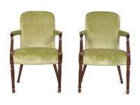 A Pair of George III Mahogany Open Armchairs — LATE 18TH/EARLY 19TH CENTURY