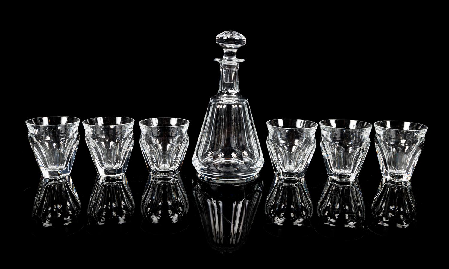 A Baccarat Cut Glass Drink Service