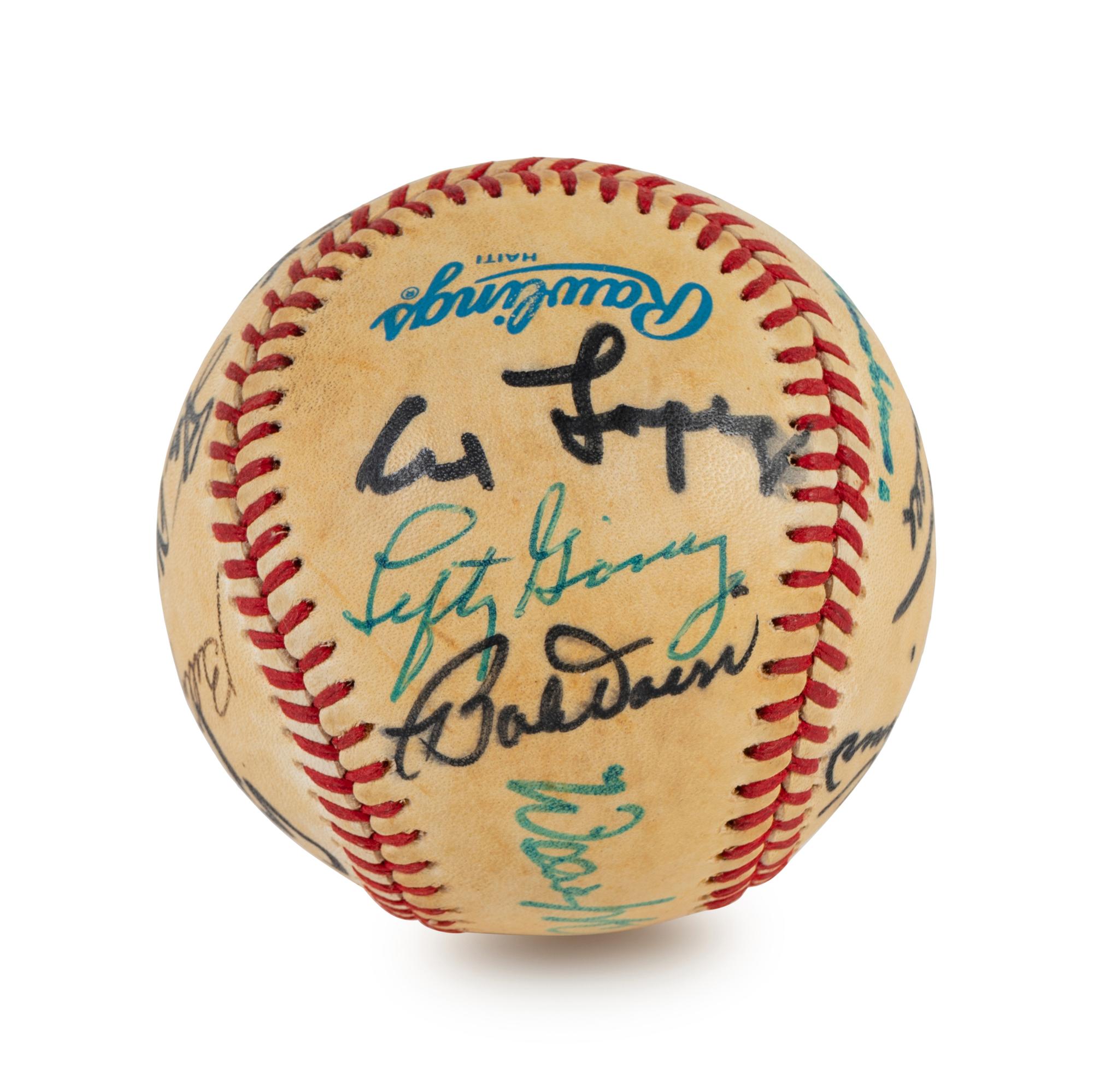 A Multi Signed Baseball Comprised of 16 Deceased Hall of Famers Including Ted Williams, (BAS Beckett Authentication Services Certified),