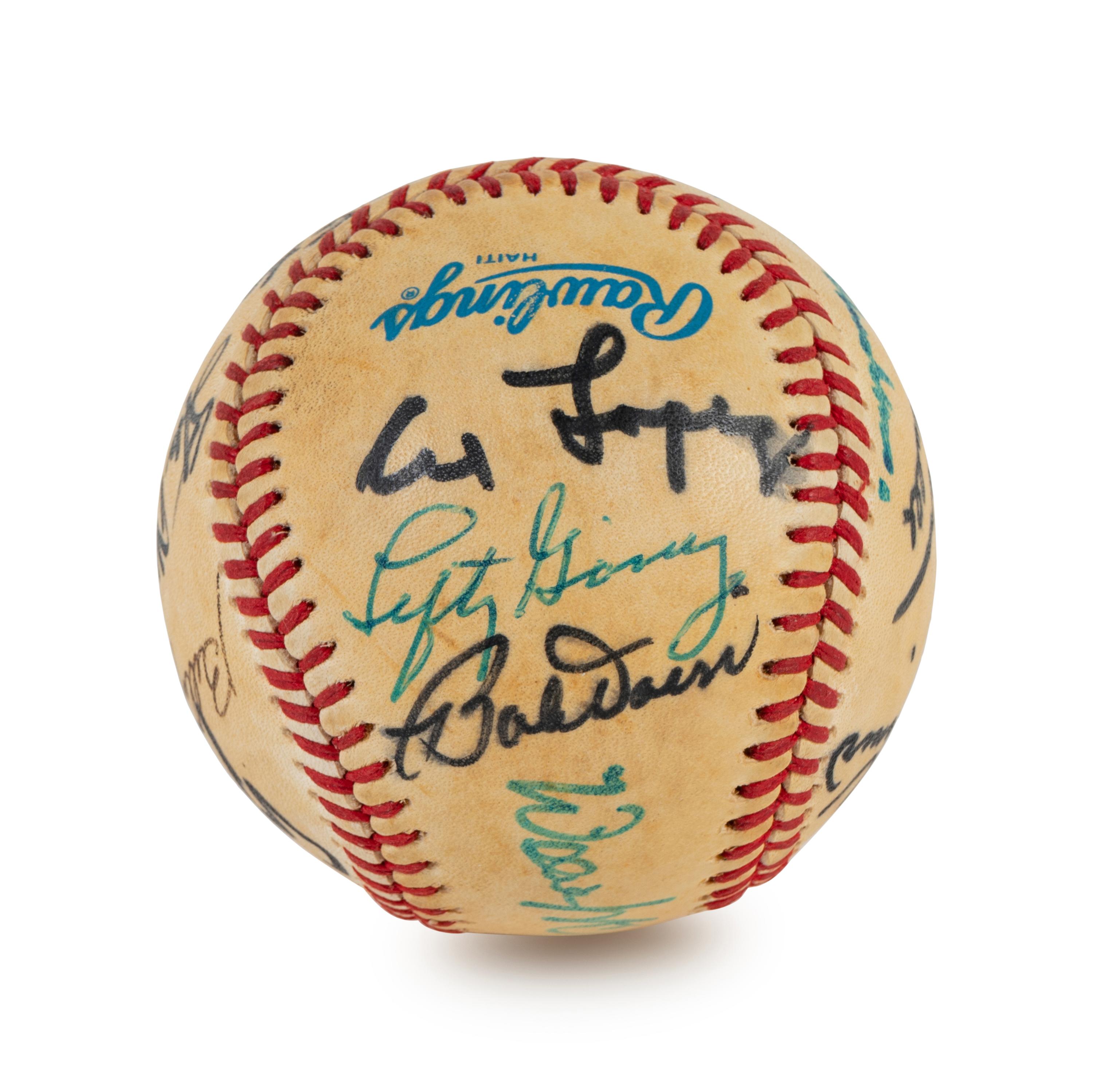 A Multi Signed Baseball Comprised of 16 Deceased Hall of Famers Including Ted Williams, (BAS Beckett Authentication Services Certified),