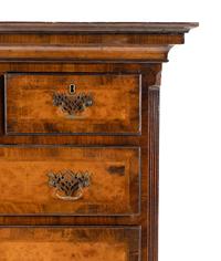 A George III Burl Walnut Chest-on-Chest
