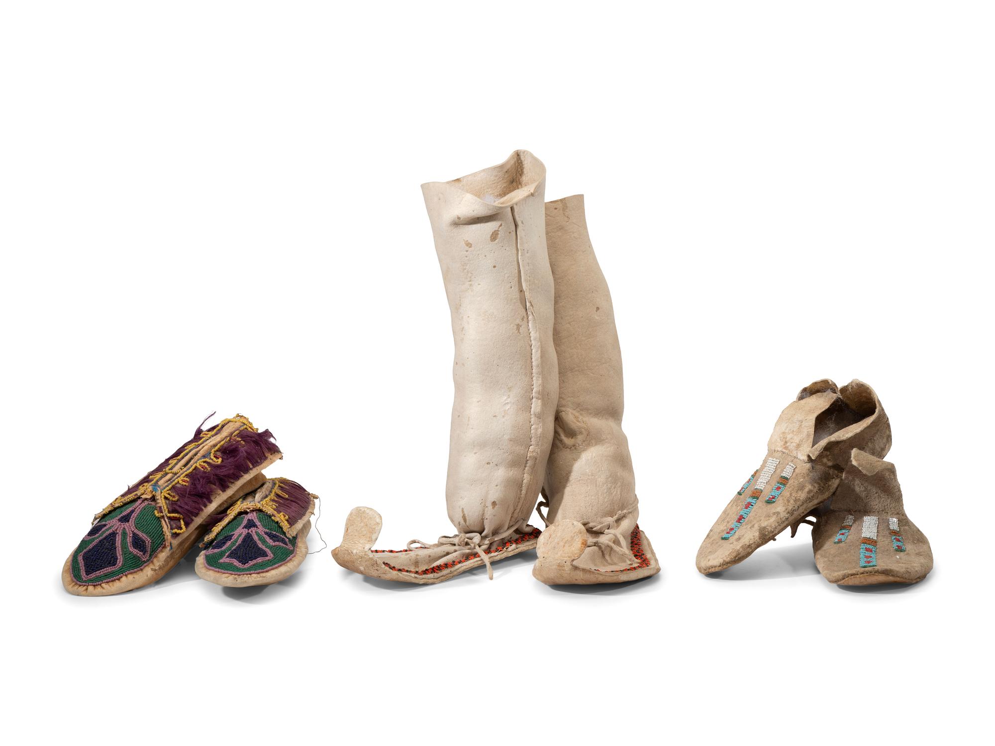 Collection of Plains and Prairie Moccasins