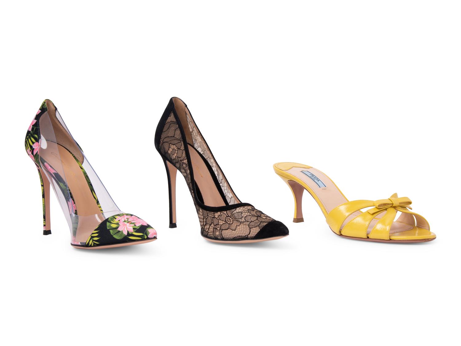 Three Pairs of Shoes: Two Rossi and One Prada, 2000-2010s