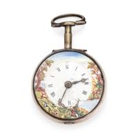 SILVER OPEN FACE POCKET WATCH