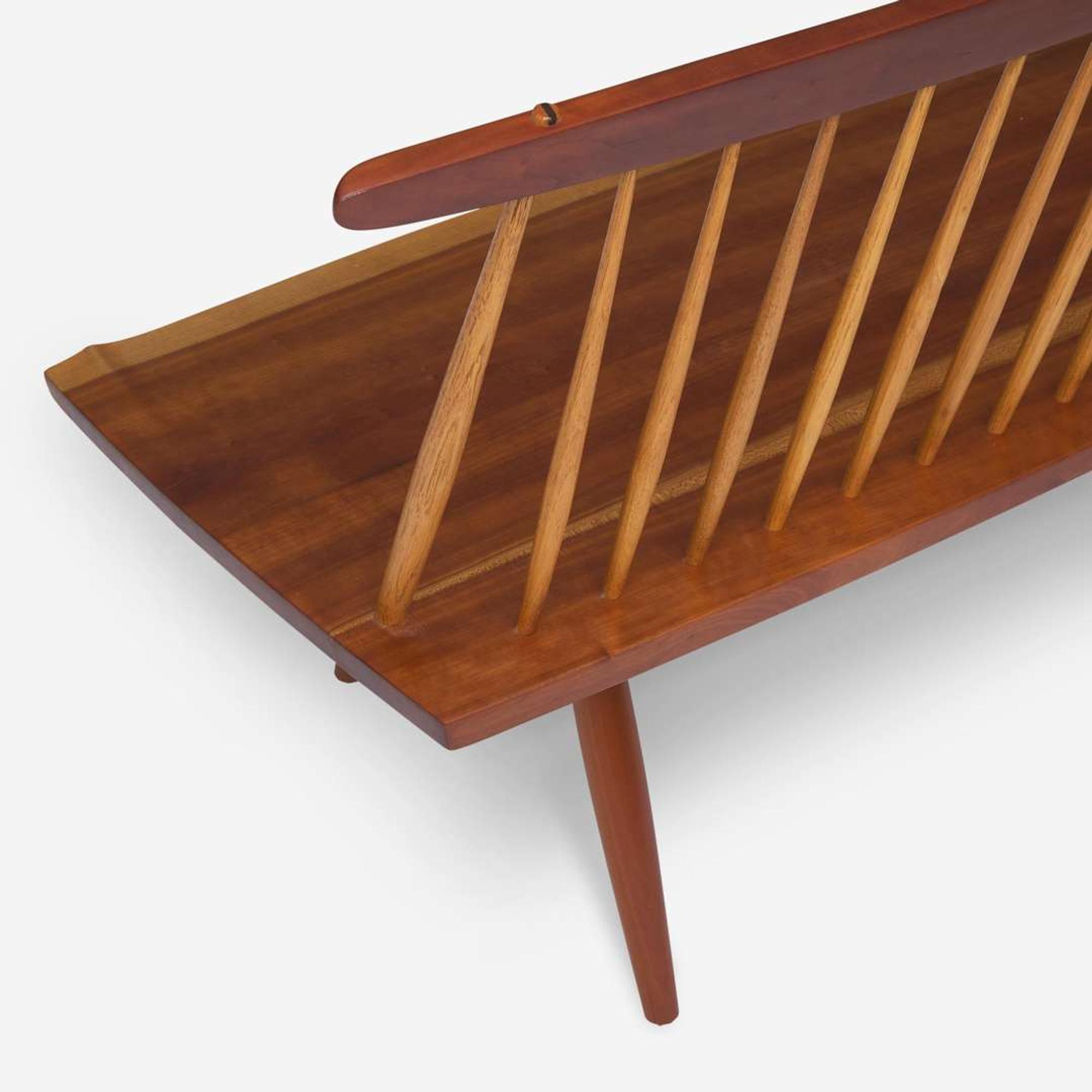George Nakashima (American, 1905-1990) Bench with Back, New Hope, Pennsylvania, 1971