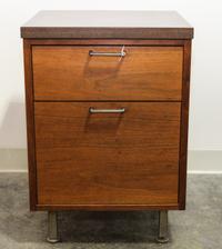 A Mid-Century American Wood File Cabinet Height 26 1/8 x width 18 1/4 x depth 18 1/2 inches. — MANNER OF HERMAN MILLER
