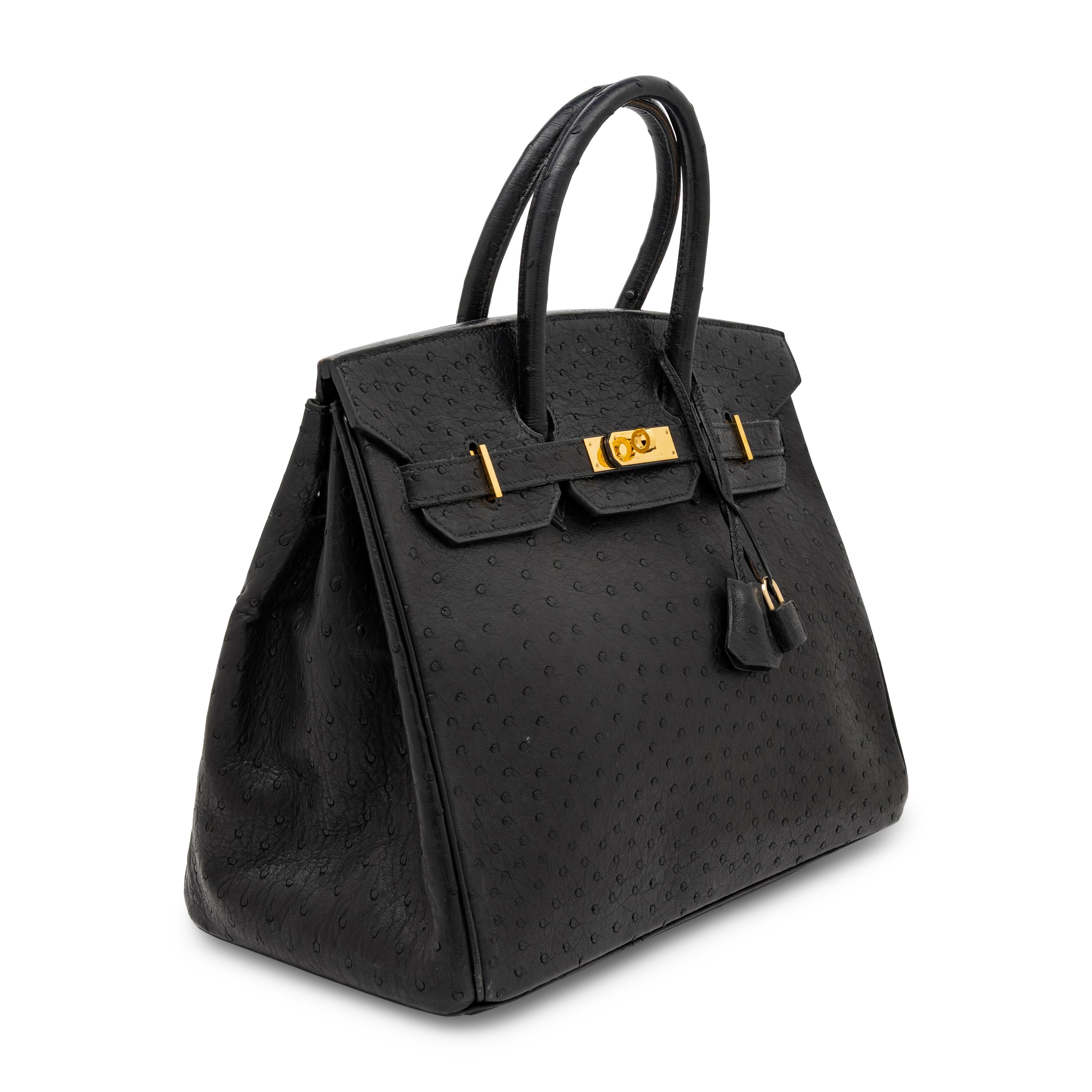 Hermès, Birkin 35 in Black Ostrich