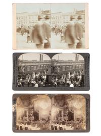 [EARLY PHOTOGRAPHY]. A group of approx. 95 stereoviews highlighted by images of US presidents, views in and around Washington, DC and Mount Vernon, and African American and female subjects.