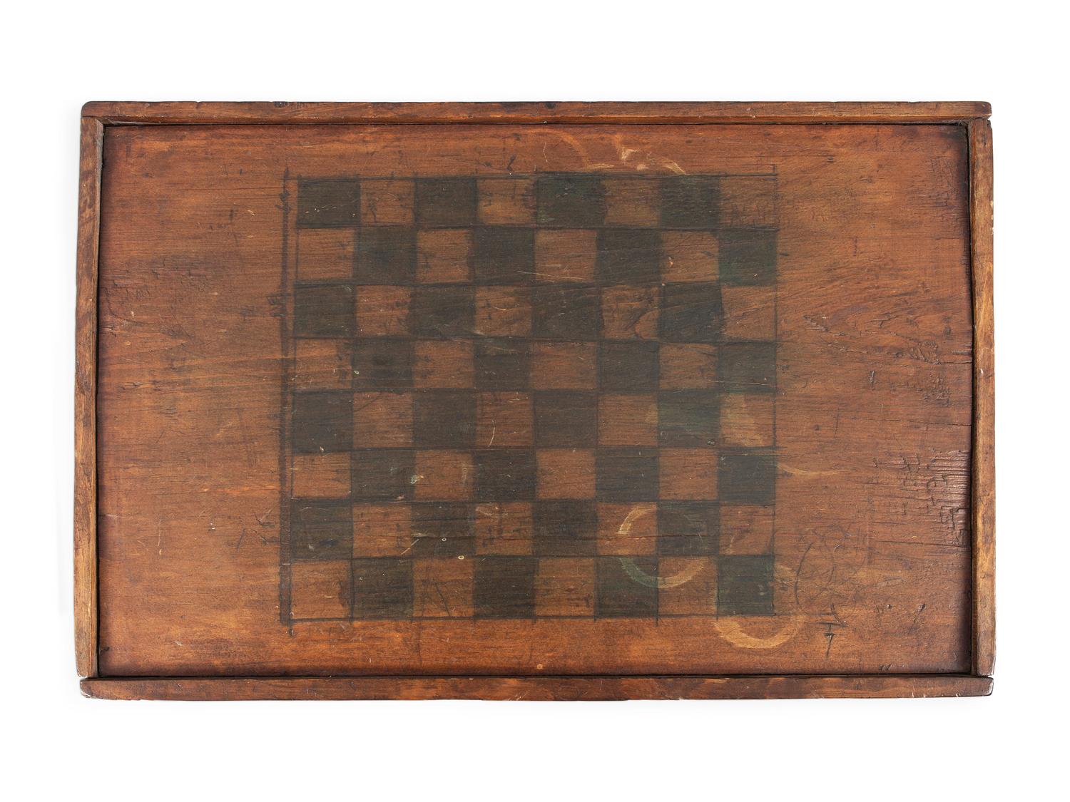 Two Paint Decorated Checkerboards