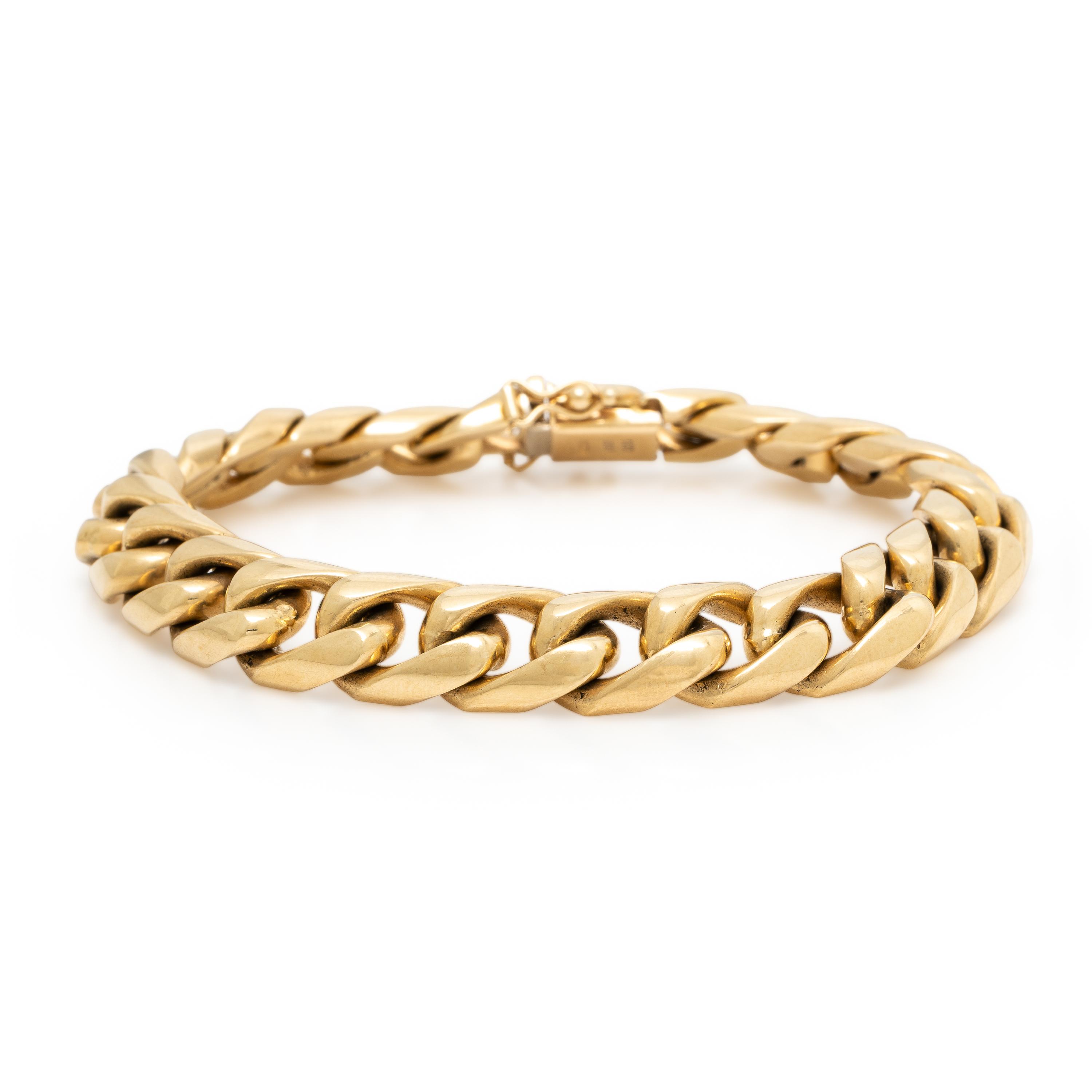 Italian, Yellow Gold Curb Link Bracelet