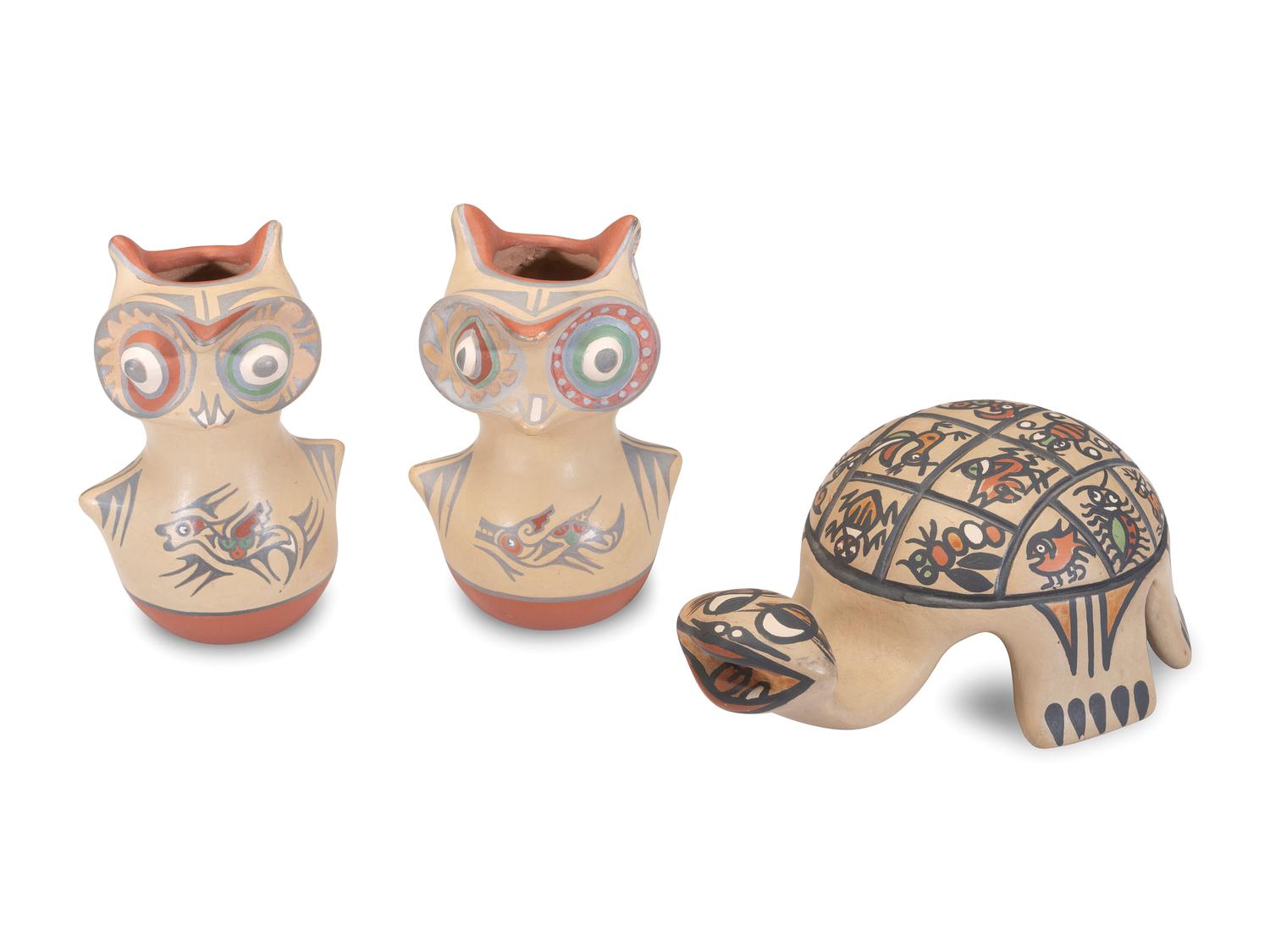 Polychrome Pottery Figures