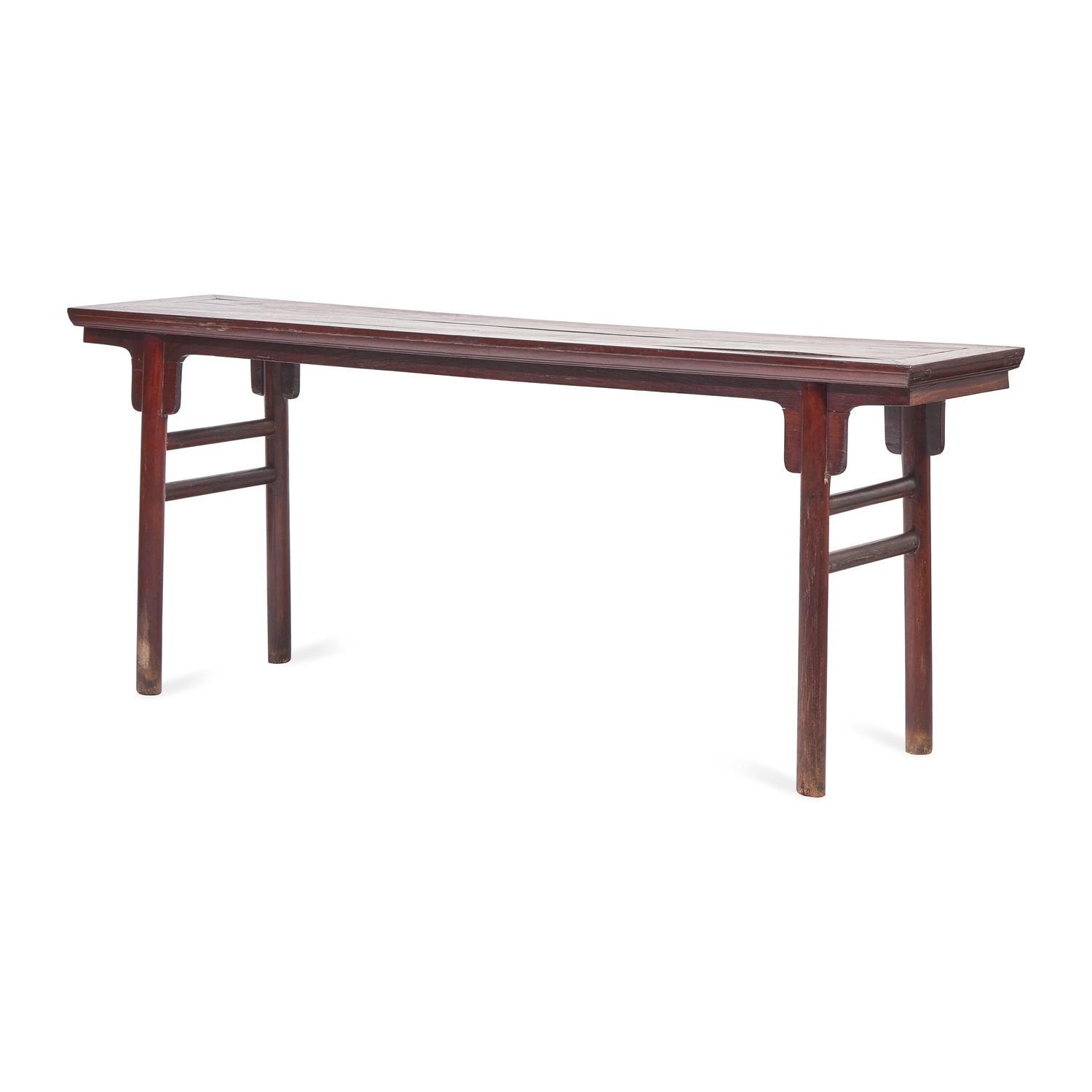 A Chinese Tielimu Recessed-Leg Altar Table, Pingtou'an, Qing Dynasty 清 鐵力木平頭案