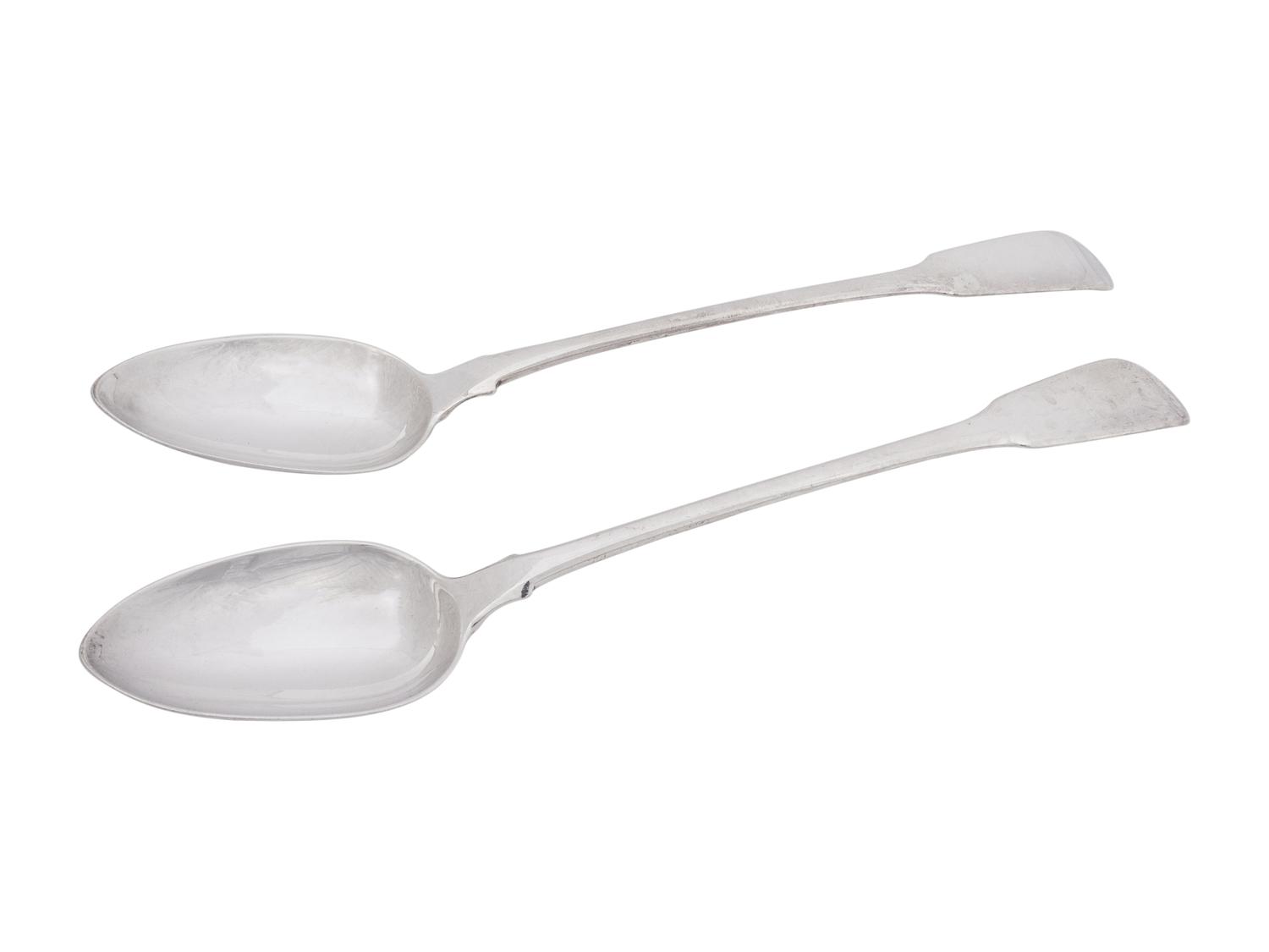 A Pair of George III Silver Serving Spoons