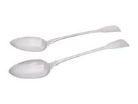 A Pair of George III Silver Serving Spoons