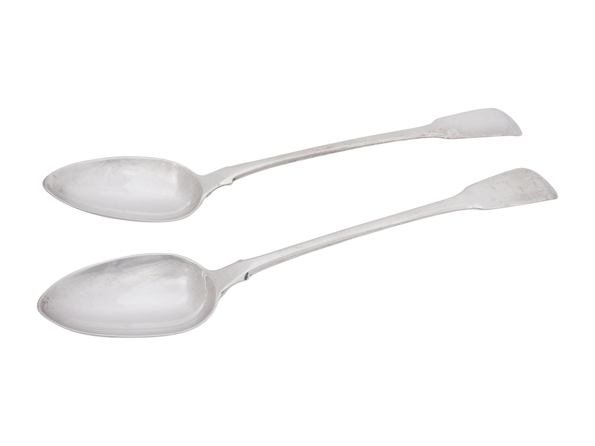 A Pair of George III Silver Serving Spoons