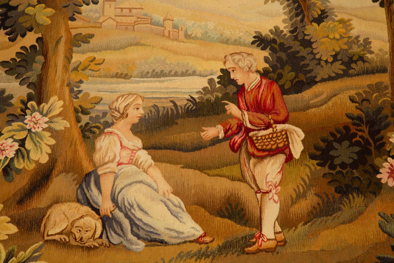 An Aubusson Wool Tapestry