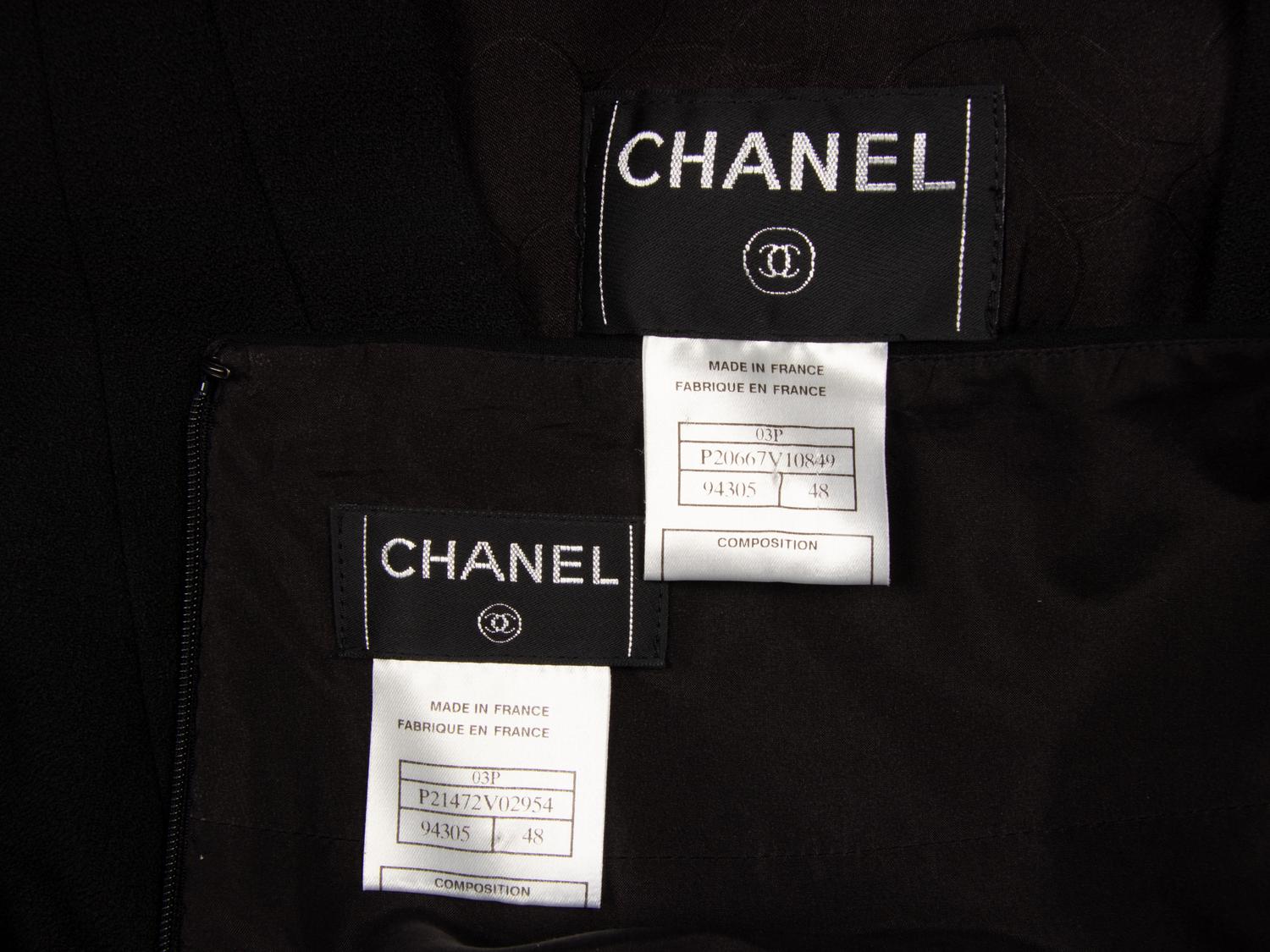 Chanel, Black Crêpe Skirt Suit
