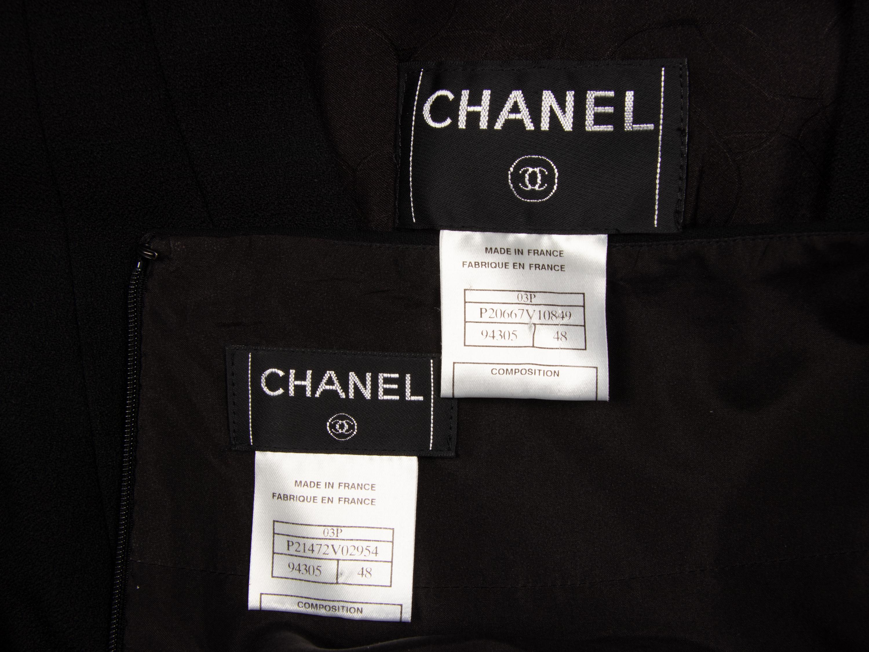 Chanel, Black Crêpe Skirt Suit