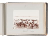 [WESTERN AMERICANA - NEW MEXICO]. Album containing photographs of cowboys and cattle in Colfax County, New Mexico, incl. views of the Urraca Ranch. Ca 1885-1895.
