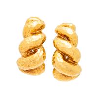 DAVID WEBB, YELLOW GOLD CLIP EARRINGS