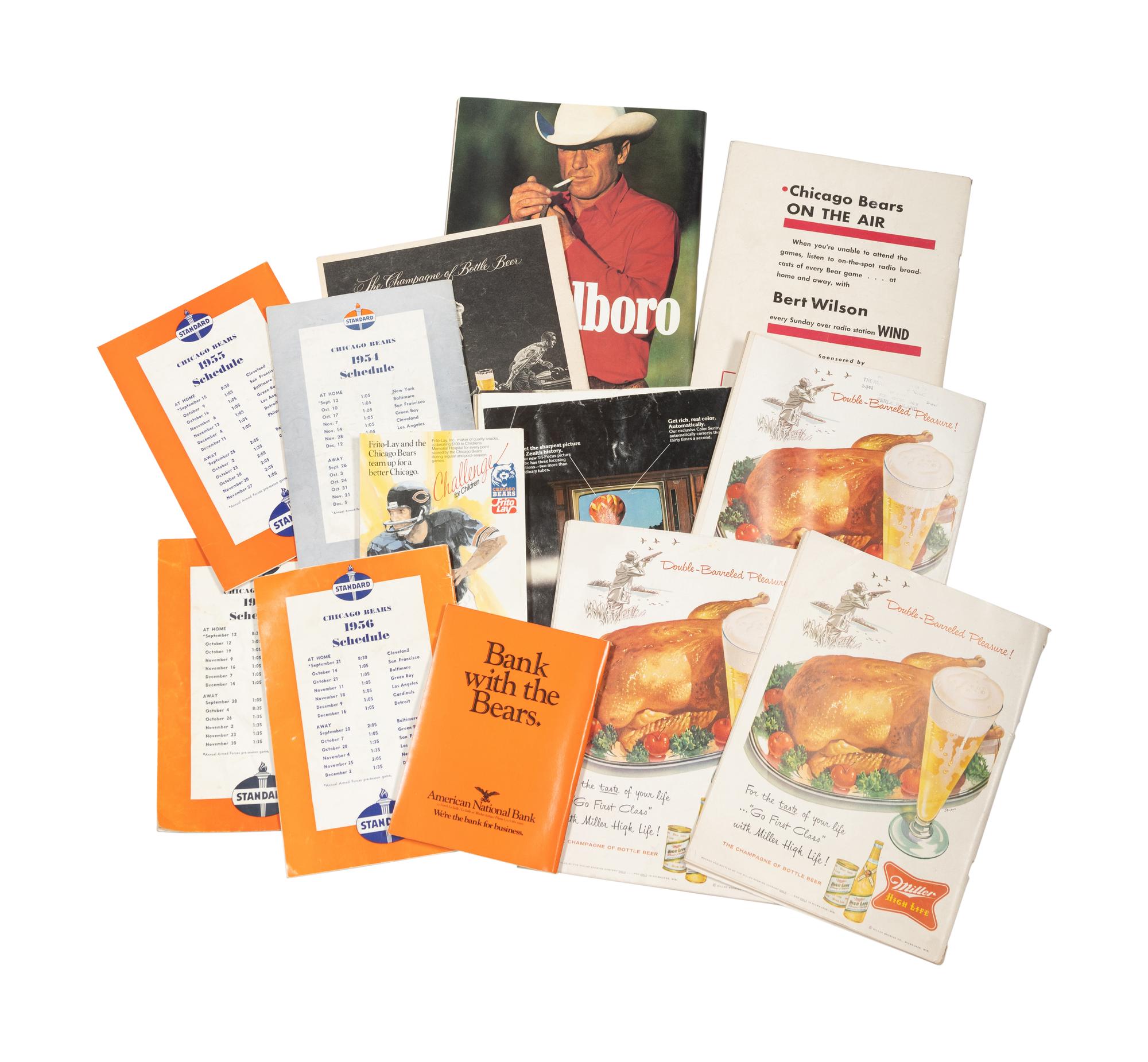 A Group of Vintage Chicago Bears Ephemera,