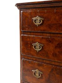 A George II Burl Walnut Chest of Drawers