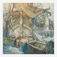 George Wharton Edwards (American, 1859–1950) Old Turkish Galleons