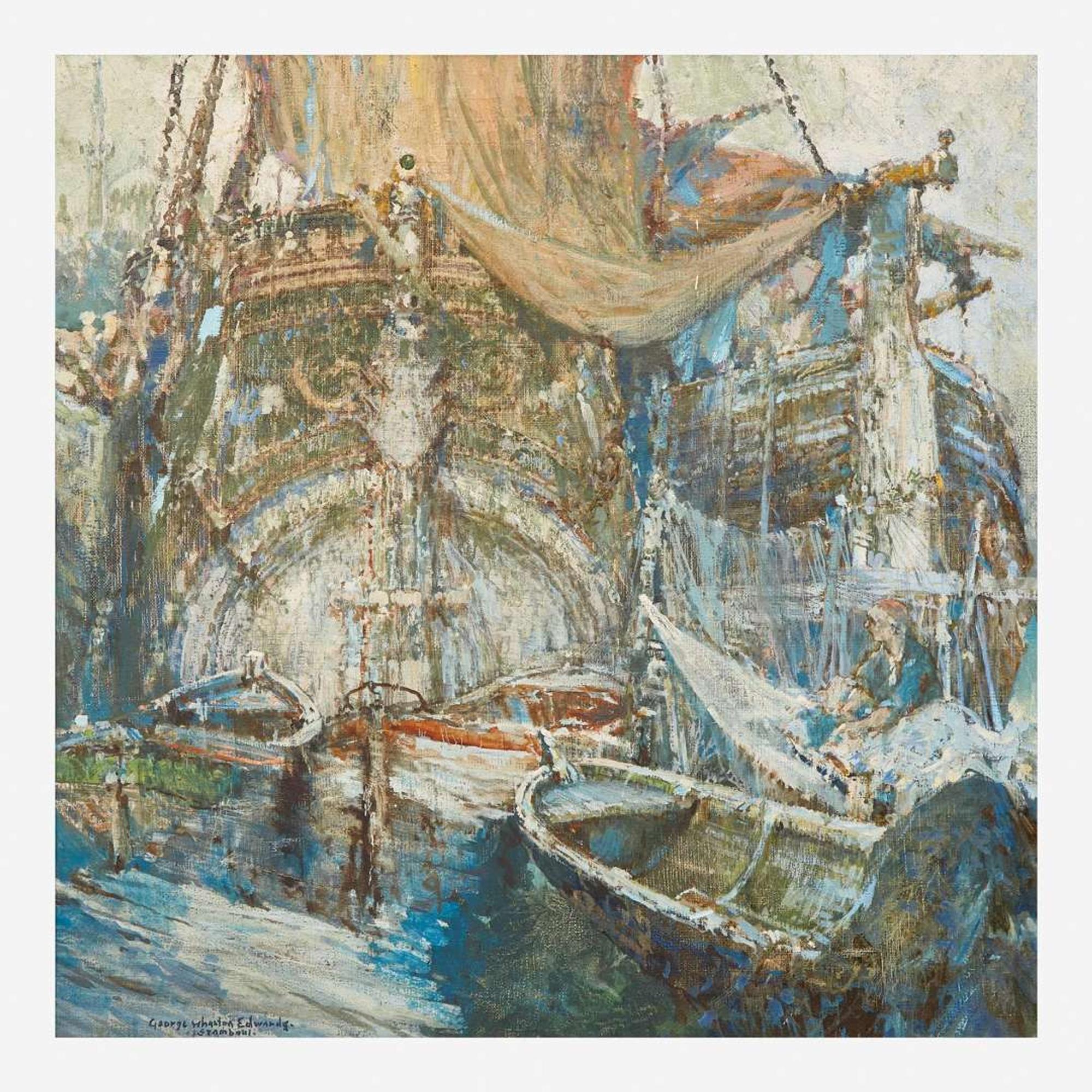 George Wharton Edwards (American, 1859–1950) Old Turkish Galleons