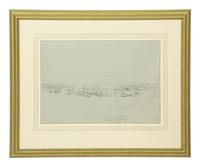On the French Coast Near Calais , together with a work by an unknown artist