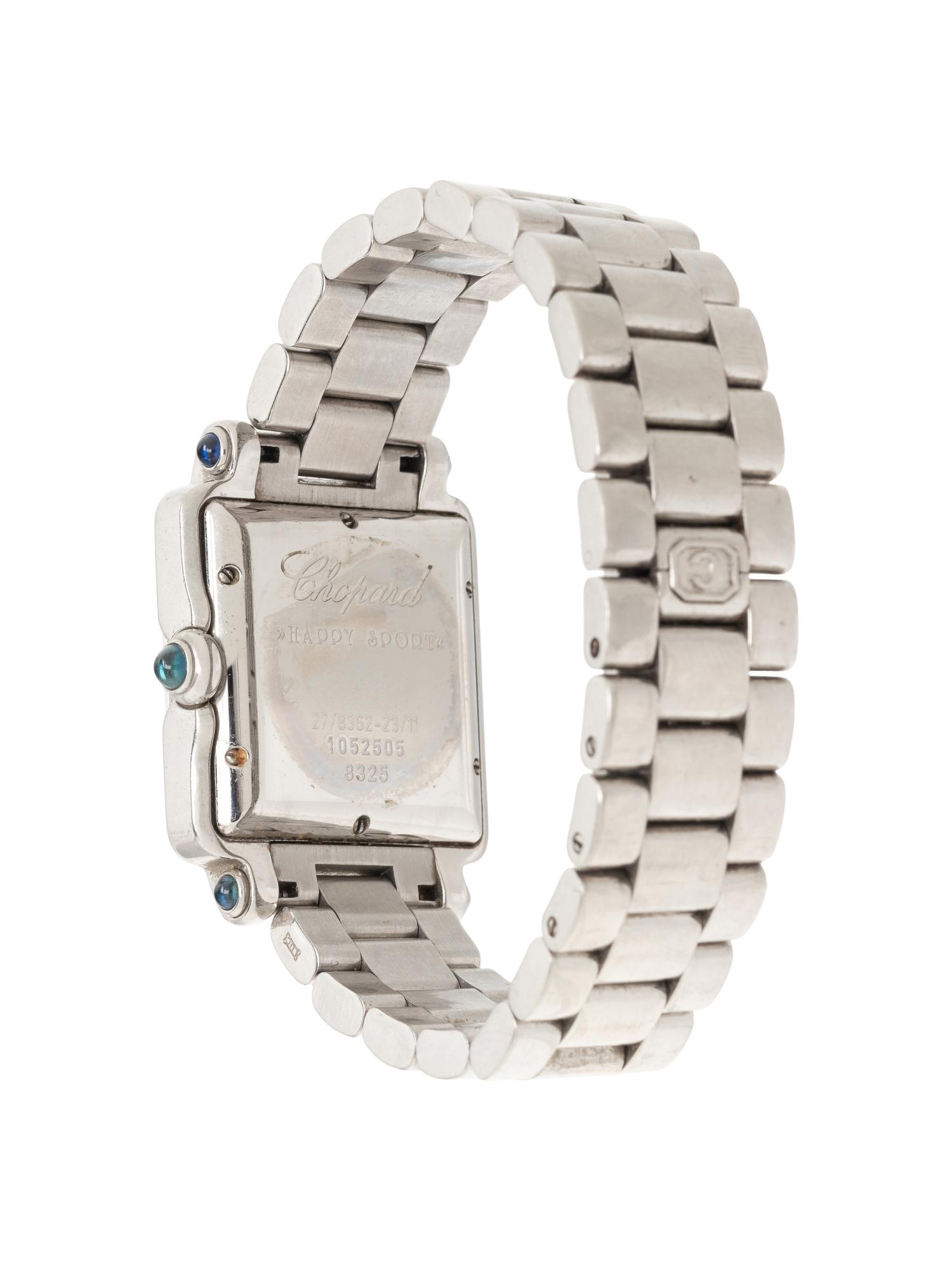 CHOPARD, STAINLESS STEEL AND DIAMOND 'HAPPY SPORT' WATCH