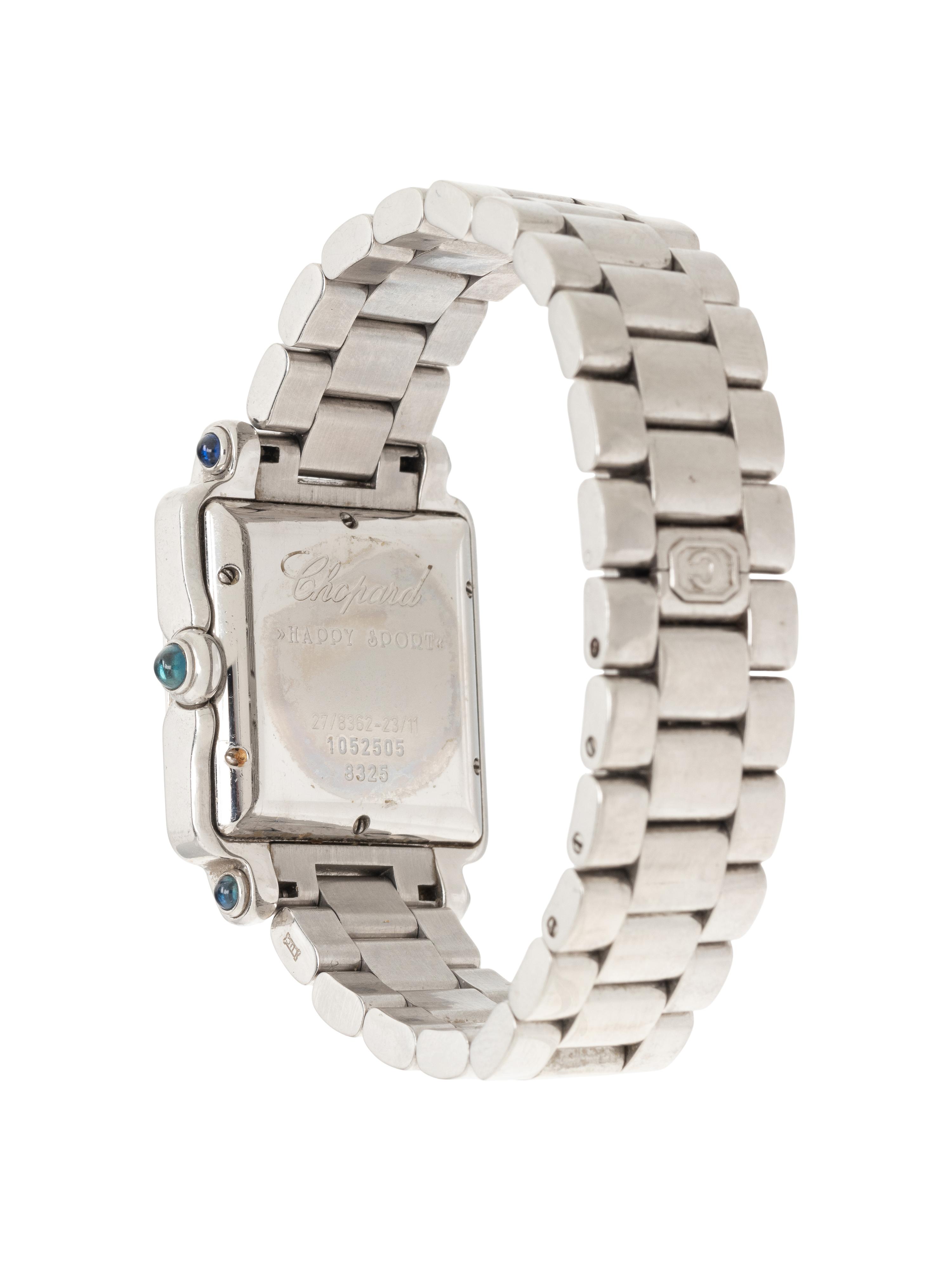 CHOPARD, STAINLESS STEEL AND DIAMOND 'HAPPY SPORT' WATCH