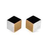 TIFFANY & CO., ANGELA CUMMINGS, YELLOW GOLD, ONYX AND MOTHER-OF-PEARL EARCLIPS