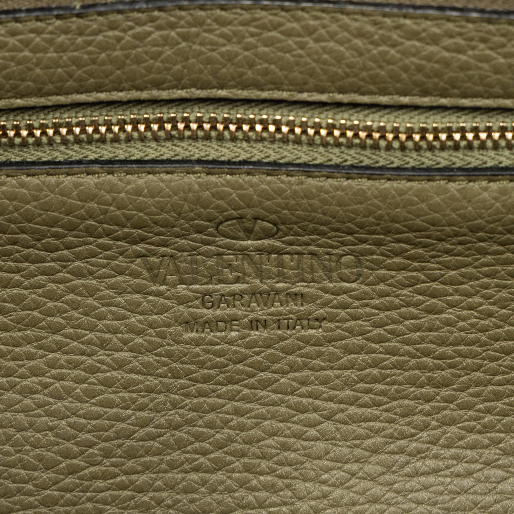 VALENTINO, ROCKSTUD BUTTERFLY CANVAS MESSENGER BAG