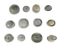 A Set of Twelve French Lead Hat Blocks