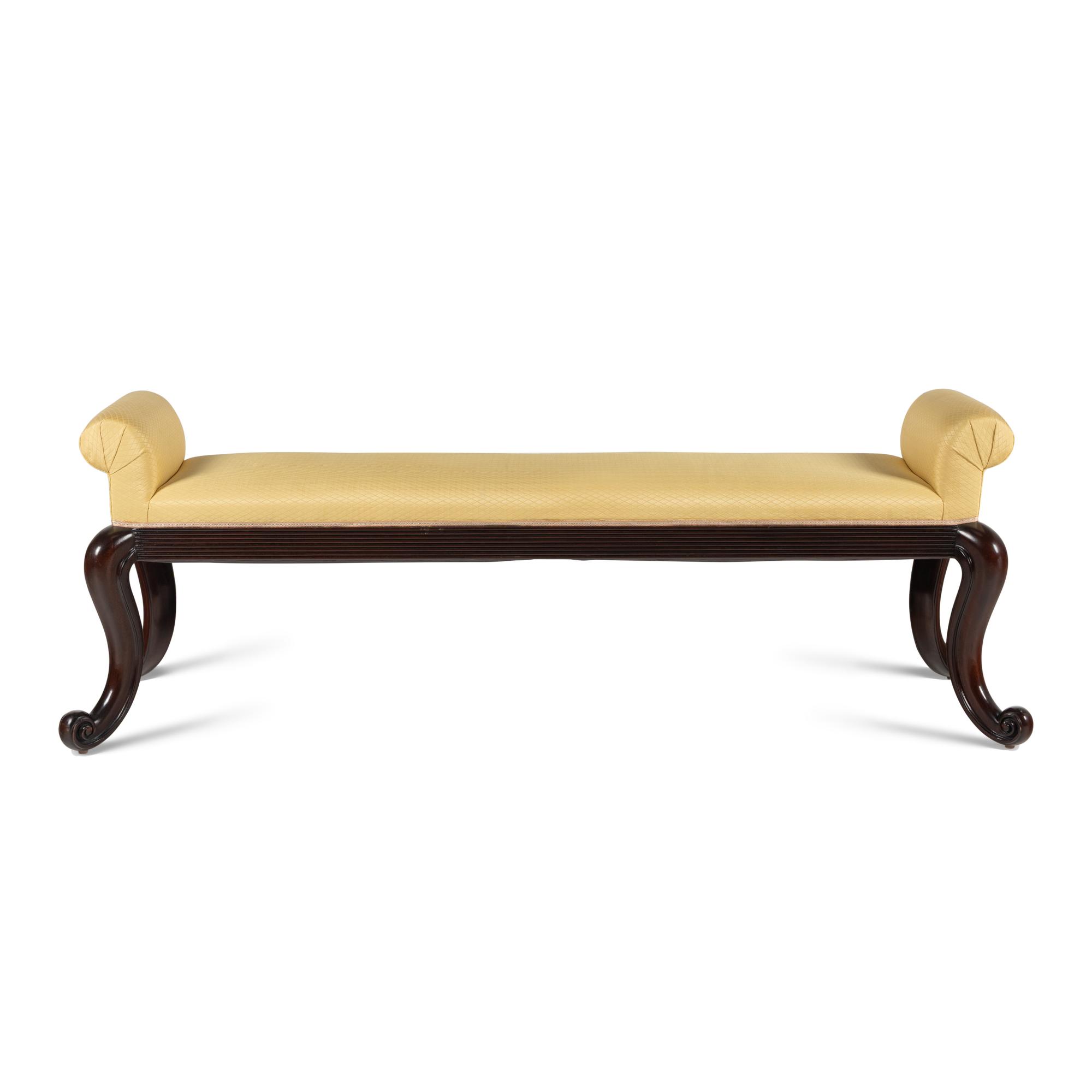 A Contemporary Mahogany Hall Bench