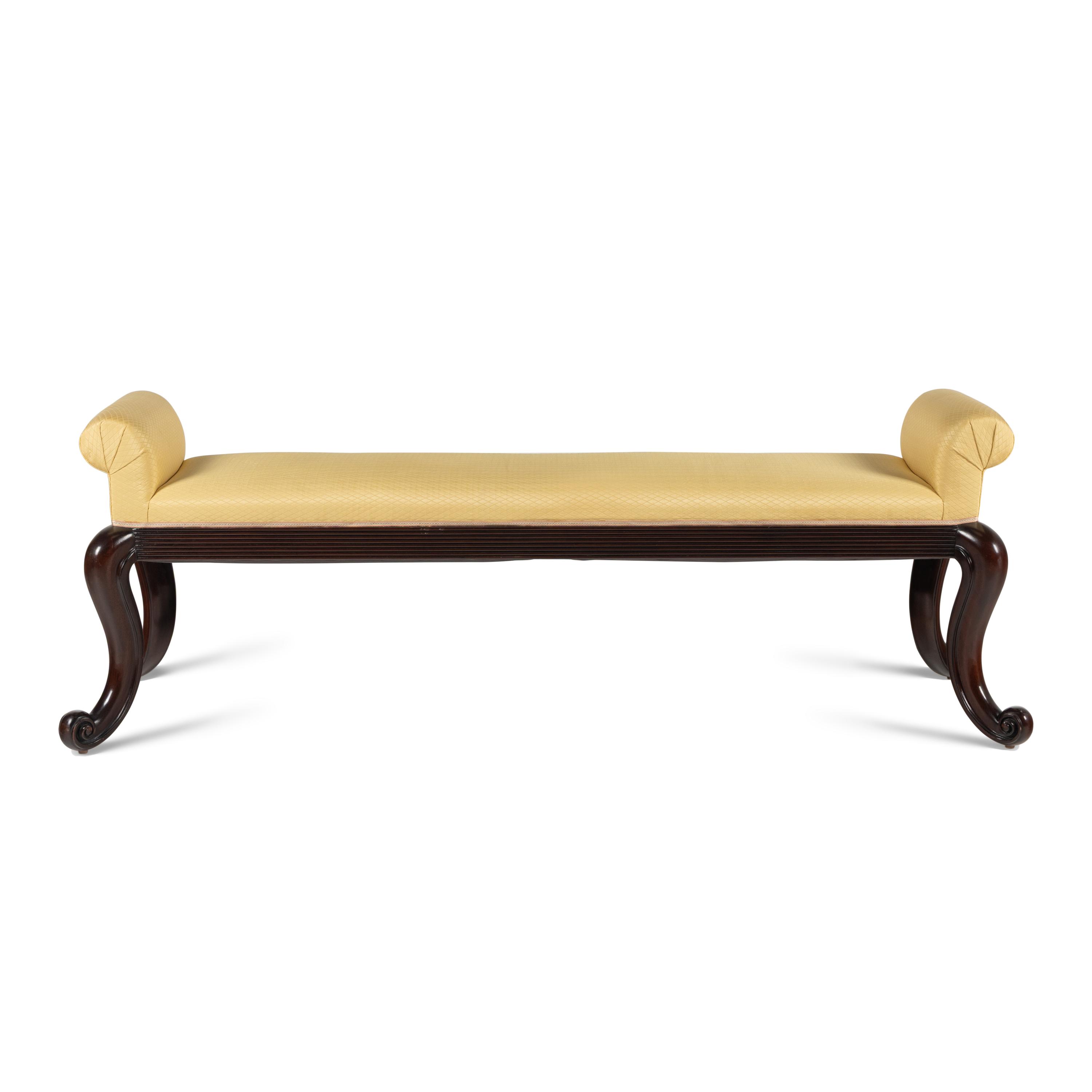 A Contemporary Mahogany Hall Bench