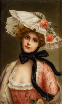 Two Continental Painted Porcelain Plaques