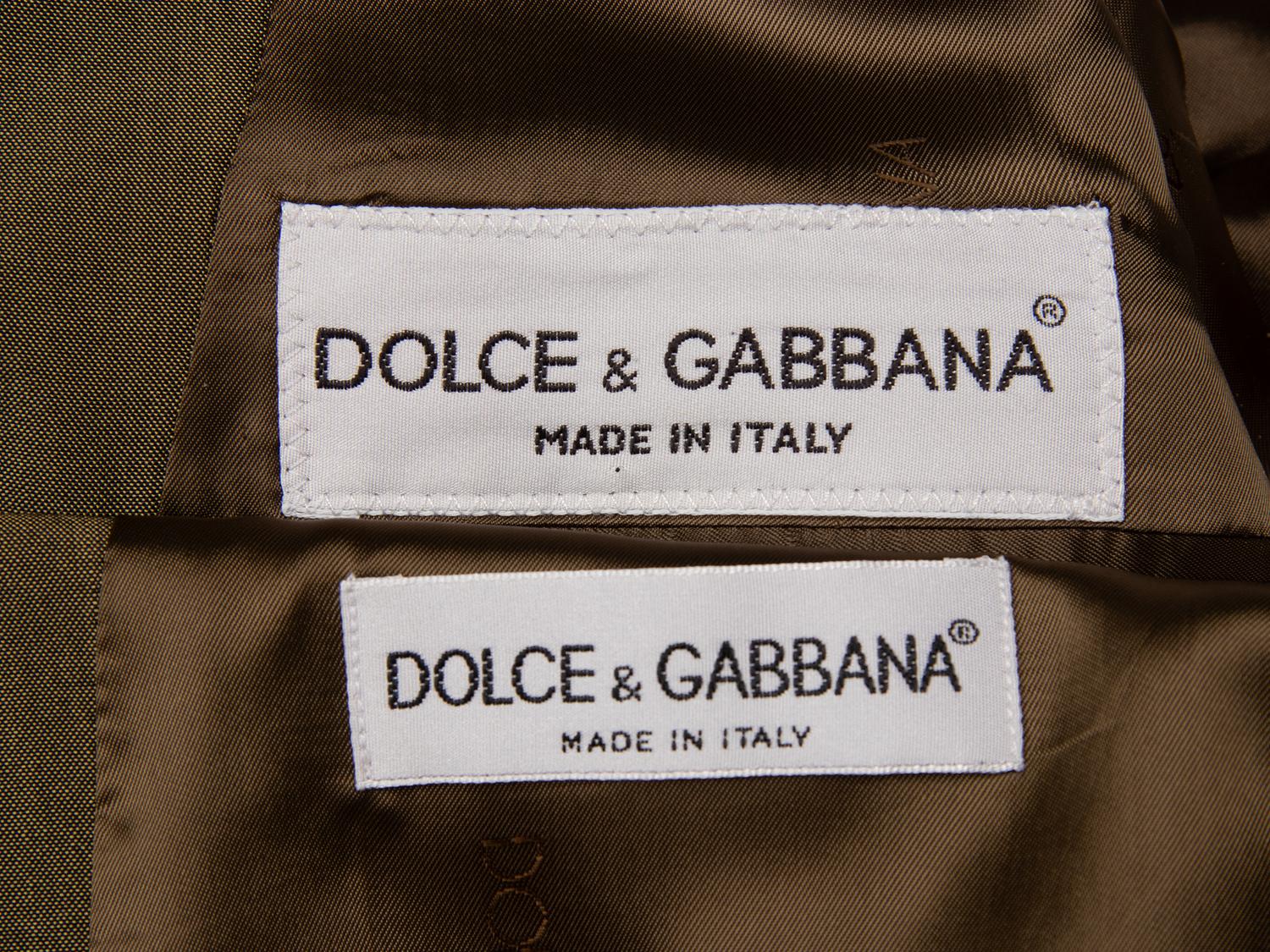 Dolce & Gabbana, Three-Piece Shot Silk Suit