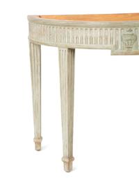 A Louis XVI Style Gray-Painted Console Table Frame — 20TH CENTURY