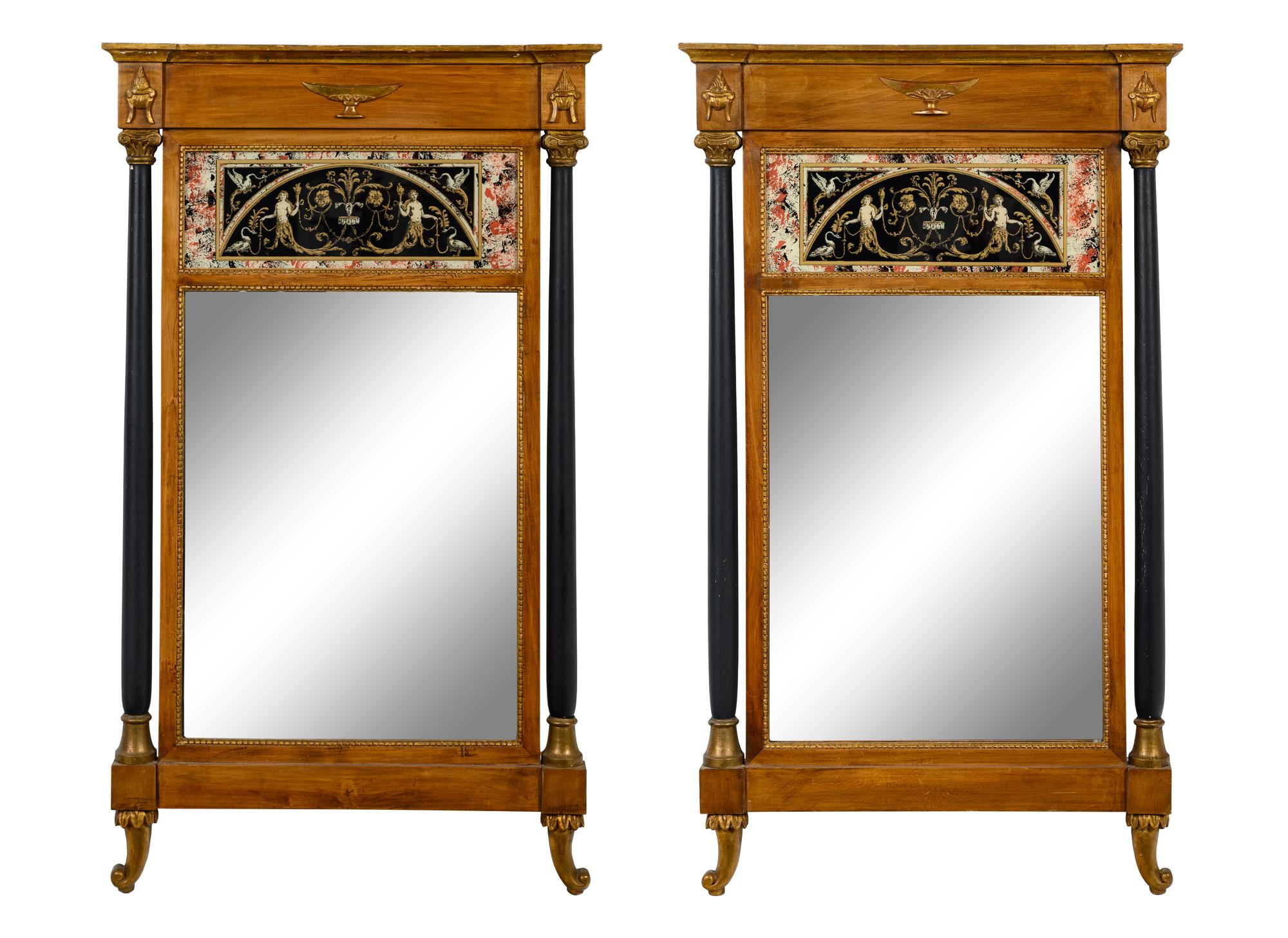 A Pair of Paladio Neoclassical Style Mirrors