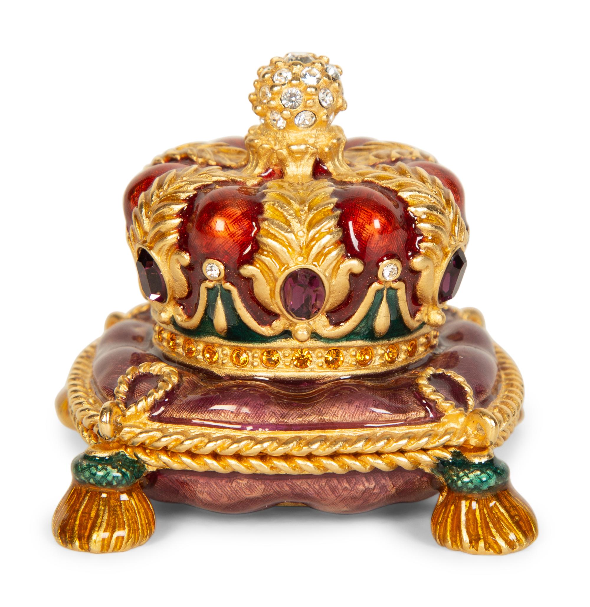 A Group of Decorative Gilt Metal and Enamel Articles