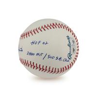 An Ozzie Smith Multi Career Achievement/Stat Inscribed Signed Autograph Baseball (Beckett Authentication Services)