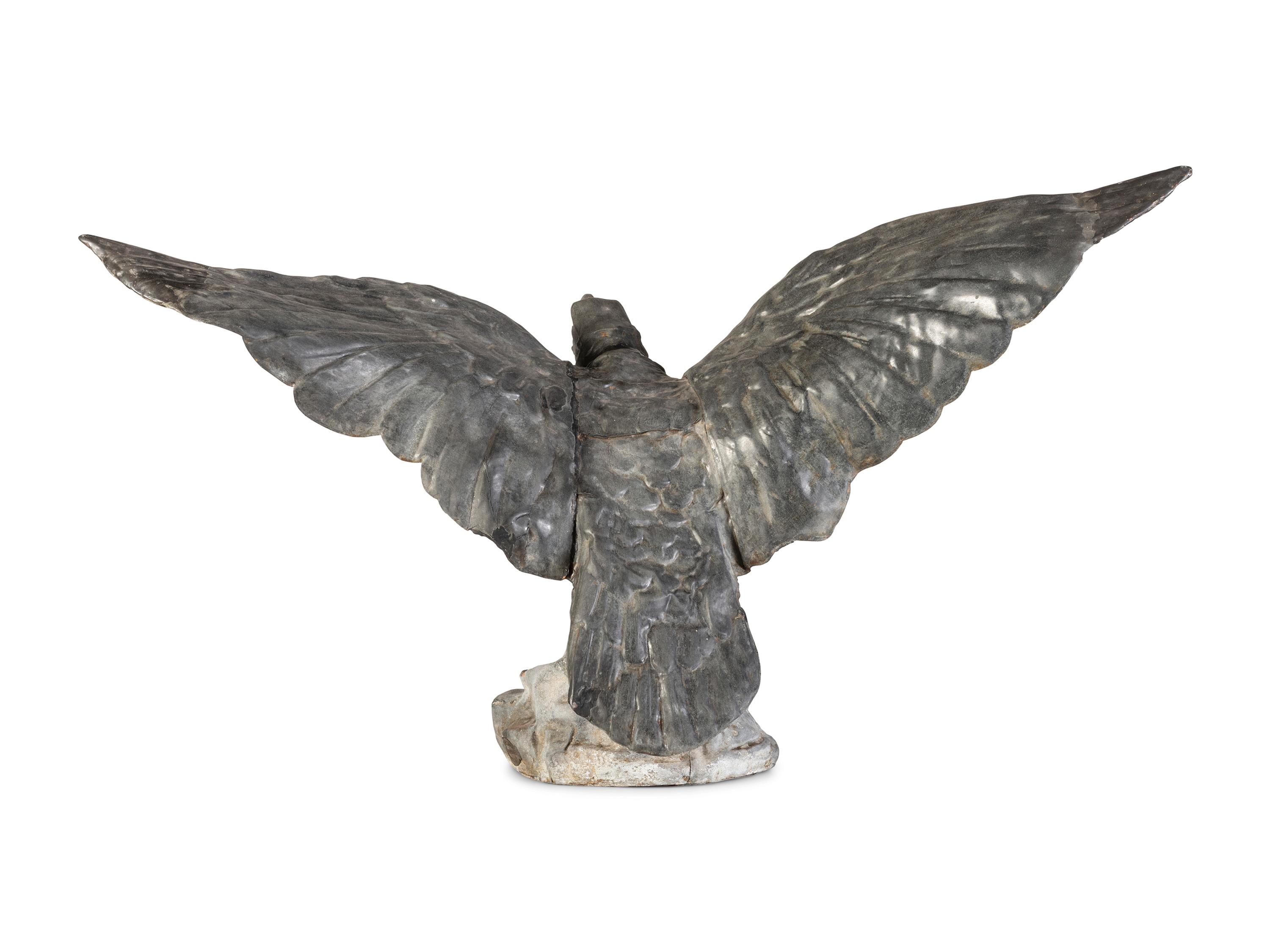 A Cast Zinc Eagle Architectural Finial